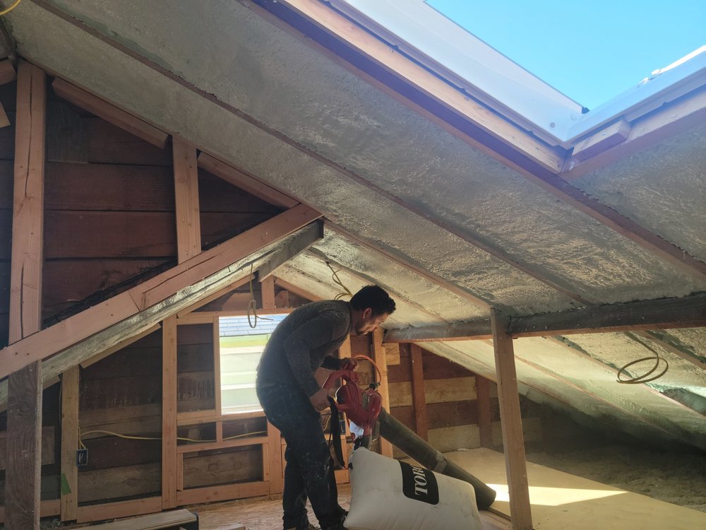 Attic insulation in a Fargo, ND home
